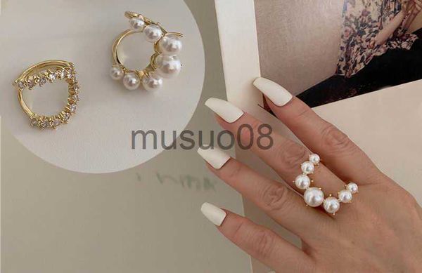 band rings statement fashion big geometric pearl paved rings for women new jewelry adjustable bijoux j230817, Silver
band rings statement fashion big geometric pearl paved rings for women new jewelry adjustable bijoux j230817, Silver