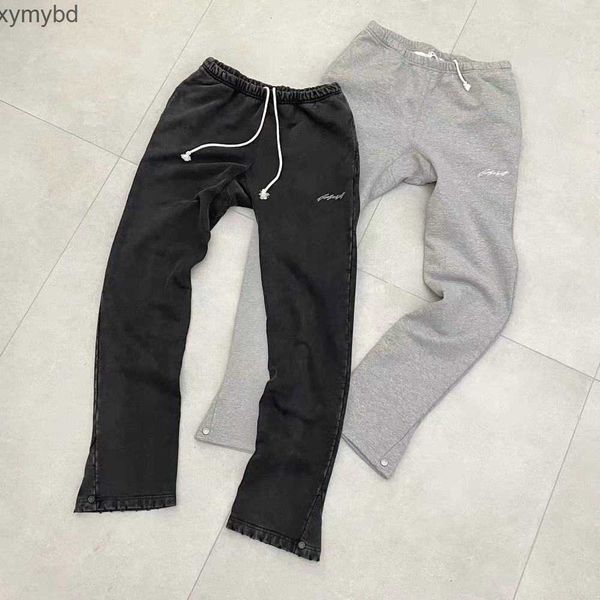vintage drawstring elastic waist pants men women 1 letter embroidered trouser, Black
vintage drawstring elastic waist pants men women 1 letter embroidered trouser, Black