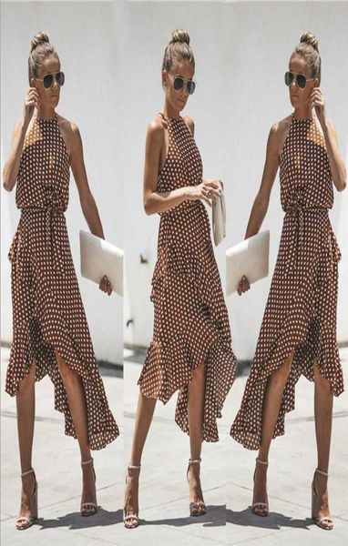 sleeveless high waist casual dress summer 2019 dot print women ruffles dress loose elegant lace up women clothes dresses y1903434660, Black;pink
sleeveless high waist casual dress summer 2019 dot print women ruffles dress loose elegant lace up women clothes dresses y1903434660, Black;pink