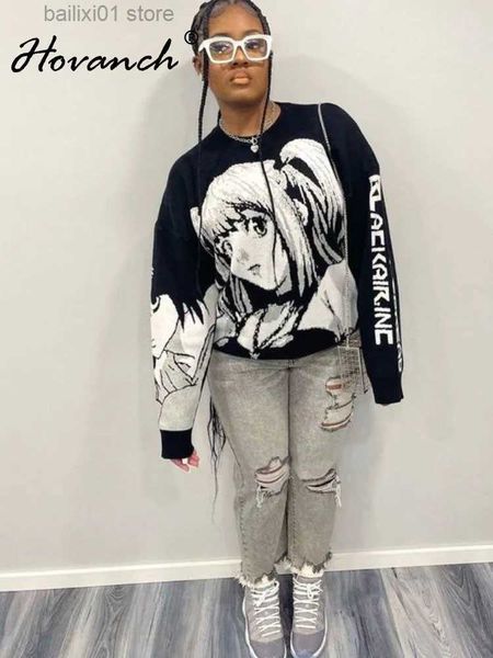 women's sweaters hovanch cartoon crew neck printed knitted contrast sweater 2022 winter women's casual loose fashion street wear t, White;black
women's sweaters hovanch cartoon crew neck printed knitted contrast sweater 2022 winter women's casual loose fashion street wear t, White;black