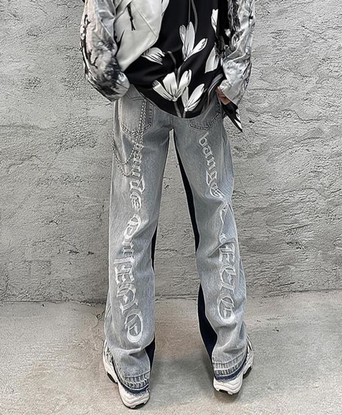 letter embroidery straight denim trousers men and women high street oversize washed ripped jeans pants68847228280163, Blue
letter embroidery straight denim trousers men and women high street oversize washed ripped jeans pants68847228280163, Blue