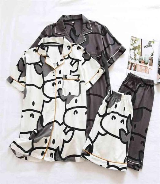 summer couple pure cotton shortsleeved shorts pajamas twopiece cute calf female loose simple home service set male 2108099328330, Black;red
summer couple pure cotton shortsleeved shorts pajamas twopiece cute calf female loose simple home service set male 2108099328330, Black;red