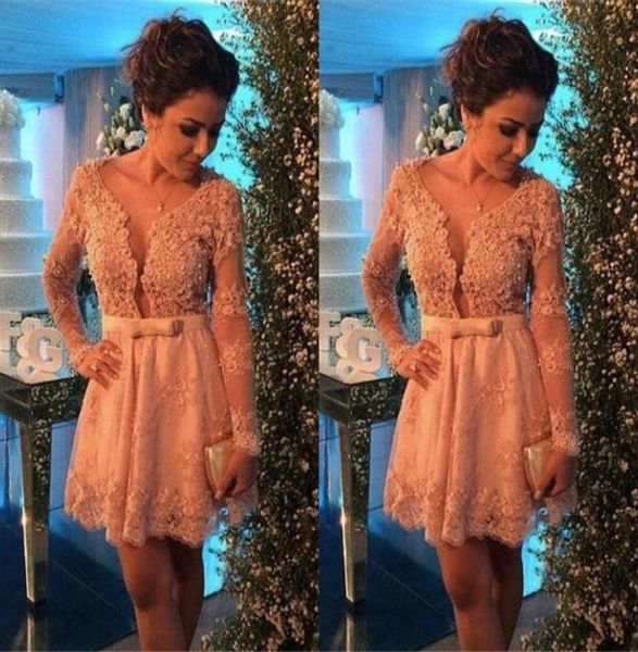 2017 champagne lace cocktail dresses with long sleeves short party dresses mini homecoming party gowns vestidos de venda5670491, Black
2017 champagne lace cocktail dresses with long sleeves short party dresses mini homecoming party gowns vestidos de venda5670491, Black