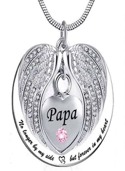 papa angel wing urn necklace for ashes heart cremation memorial keepsake pendant necklace jewelry with fill kit and gift2868086, Silver
papa angel wing urn necklace for ashes heart cremation memorial keepsake pendant necklace jewelry with fill kit and gift2868086, Silver