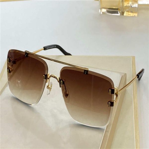 0268 advanced new style women and men popular gold-plated retro rectan mirror rimless glasses with simple popular style to send gl272n, White;black