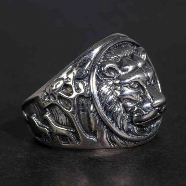 rings solid 925 sterling silver mens lion ring vintage steampunk retro biker for men trees deers engraved male jewelry6929546, Golden;silver
rings solid 925 sterling silver mens lion ring vintage steampunk retro biker for men trees deers engraved male jewelry6929546, Golden;silver