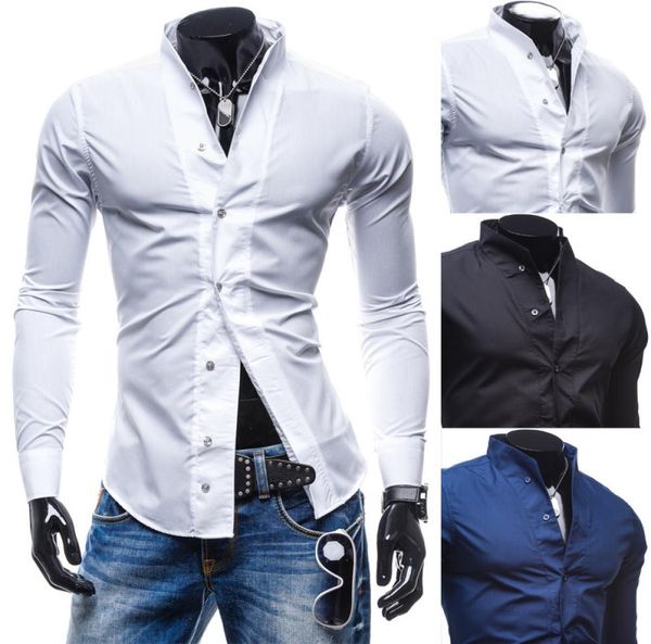 new 2020 fashion spring autumn solid standup collar slim fit casual mens clothing wedding tuxedo shirts1886229, White;black
new 2020 fashion spring autumn solid standup collar slim fit casual mens clothing wedding tuxedo shirts1886229, White;black