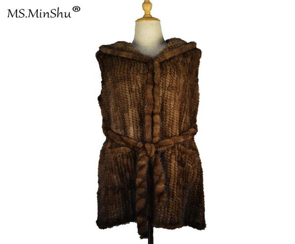 msminshu genuine mink hair vest women real fur coat with fur hood and fur belt vest warm custom made 4305700, Black
msminshu genuine mink hair vest women real fur coat with fur hood and fur belt vest warm custom made 4305700, Black