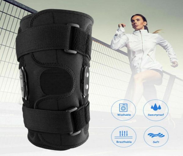 hinged knee brace plus size adjustable double metal knee brace support protection arthritis sports open gym basketball2367637, Black;gray
hinged knee brace plus size adjustable double metal knee brace support protection arthritis sports open gym basketball2367637, Black;gray