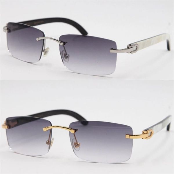 whole 8200757 style rimless sunglasses genuine natural black and white vertical stripes buffalo horn glasses 18k gold uv400 le2924, White;black
whole 8200757 style rimless sunglasses genuine natural black and white vertical stripes buffalo horn glasses 18k gold uv400 le2924, White;black