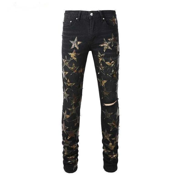 2021 mens designer distressed ripped biker slim fit motorcycle denim for s fashion jean mans pants pour hommes, Blue
2021 mens designer distressed ripped biker slim fit motorcycle denim for s fashion jean mans pants pour hommes, Blue