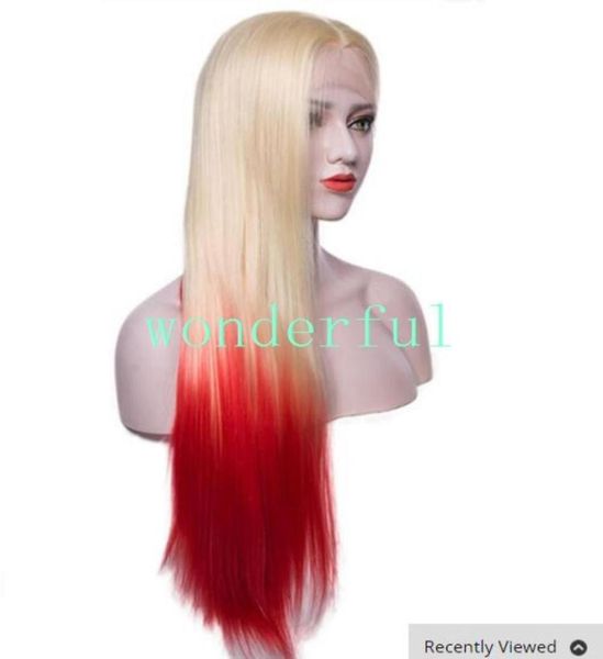 long fashion heat resistant hair ombre blonde red synthetic lace front wig for women side part long silky straight lace wig half h5400456, Black
long fashion heat resistant hair ombre blonde red synthetic lace front wig for women side part long silky straight lace wig half h5400456, Black