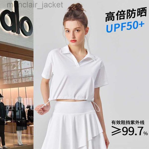 desginer alos yoga t shirt summer sunscreen clothing women's short ice feel anti uv quick drying sports fitness suit adjustable, White
desginer alos yoga t shirt summer sunscreen clothing women's short ice feel anti uv quick drying sports fitness suit adjustable, White