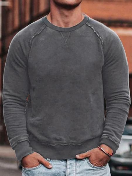 men's new round neck solid long sleeve sweater raglan sleeve sweater, White;black
men's new round neck solid long sleeve sweater raglan sleeve sweater, White;black