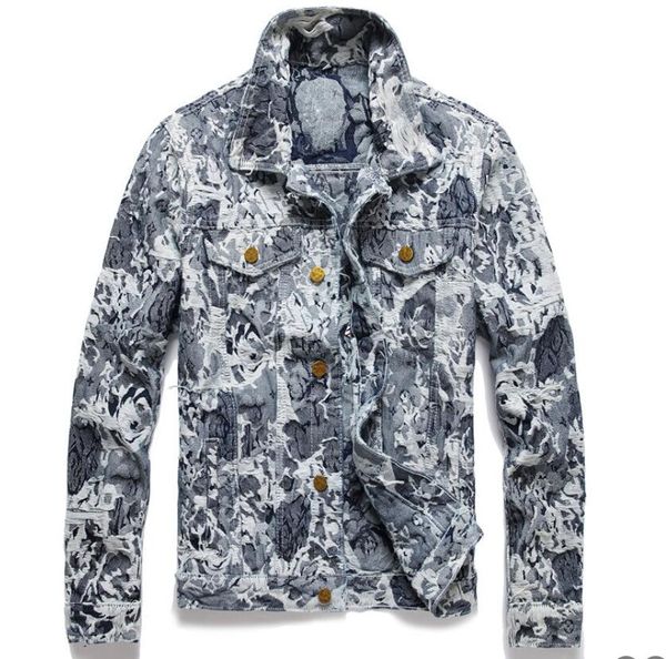 spring autumn men's jackets men trendy casual coat punk male black gray cowboy jeans jackets clothing outerwear m-5xl gzh0bp004, Black;brown