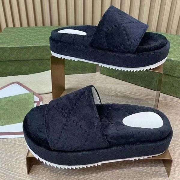 luxury brand slipper ladies platform velvet printed lettering embroidered couple sandals designer fashion beach slippers, Black
luxury brand slipper ladies platform velvet printed lettering embroidered couple sandals designer fashion beach slippers, Black