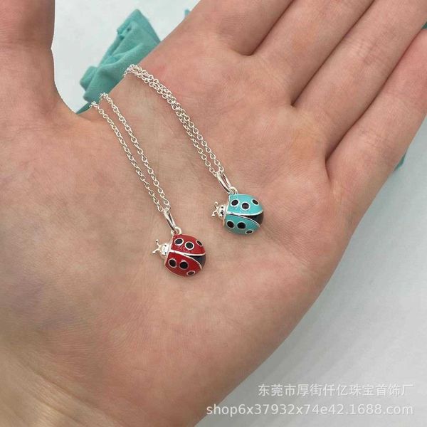 designer's tiffay's high-end enamel ladybug s925 sterling silver necklace exquisite niche insect clavicle chain mrqc, Black
designer's tiffay's high-end enamel ladybug s925 sterling silver necklace exquisite niche insect clavicle chain mrqc, Black