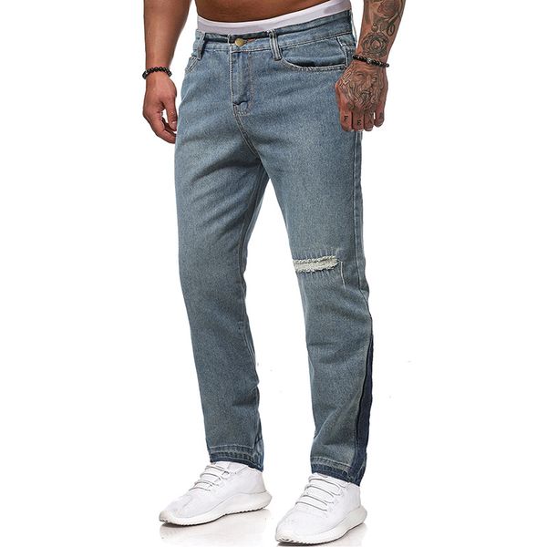 new men's long pants casual pants jeans, Blue
new men's long pants casual pants jeans, Blue