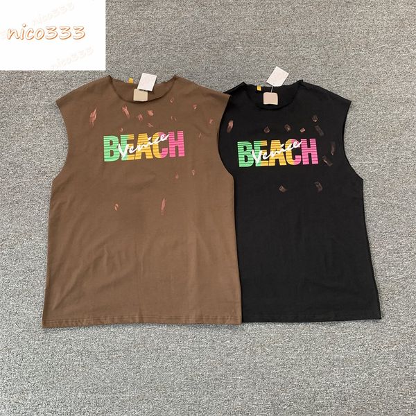 23ss new ga depts graffiti behind the gold letters washed and old tank round neck loose loose versatile men and women casual trend sleeveles, White;black
23ss new ga depts graffiti behind the gold letters washed and old tank round neck loose loose versatile men and women casual trend sleeveles, White;black