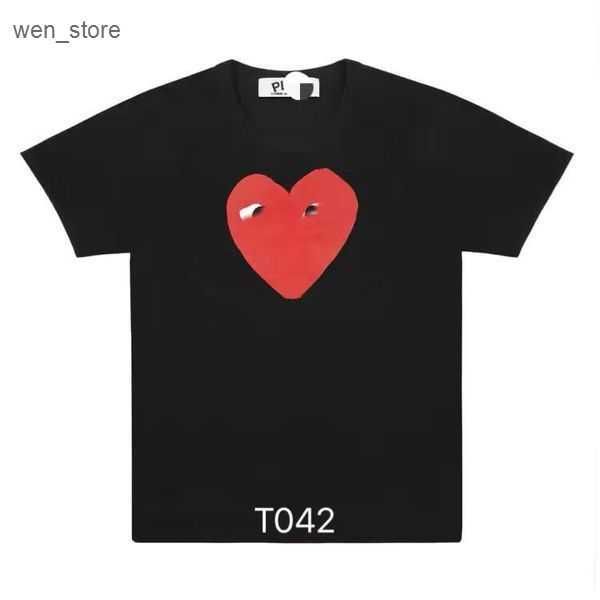 619s on mens play t shirt designer red heart shirt commes casual women shirts des badge garcons high quanlity tshirts cotton embroidery jcok, White;black
619s on mens play t shirt designer red heart shirt commes casual women shirts des badge garcons high quanlity tshirts cotton embroidery jcok, White;black