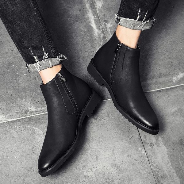 boots fashion chelsea boots men soft leather ankle boots british style men's boots brand footwear black a235 230816
boots fashion chelsea boots men soft leather ankle boots british style men's boots brand footwear black a235 230816