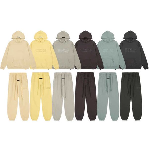 ess hoodie fog trendy double thread essentials solid silicone letter plush hooded sweater loose pants set for men, Black
ess hoodie fog trendy double thread essentials solid silicone letter plush hooded sweater loose pants set for men, Black