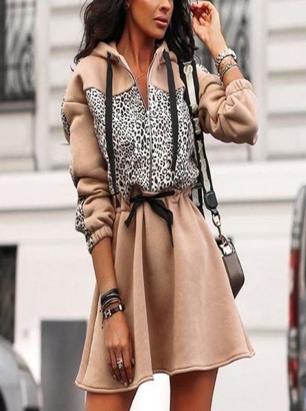 casual women autumn hoodie dress leopard patchwork aline hooded winter dress 2019 stylish female zipper loose dresses robe d257316518, Black;gray
casual women autumn hoodie dress leopard patchwork aline hooded winter dress 2019 stylish female zipper loose dresses robe d257316518, Black;gray