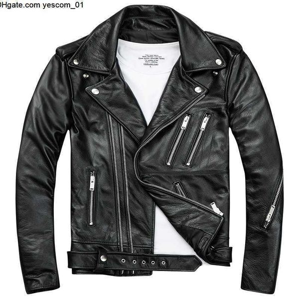 mens black biker leather jackets coats double diagonal zipper cowhide slim fit short motorcycle coats male
mens black biker leather jackets coats double diagonal zipper cowhide slim fit short motorcycle coats male