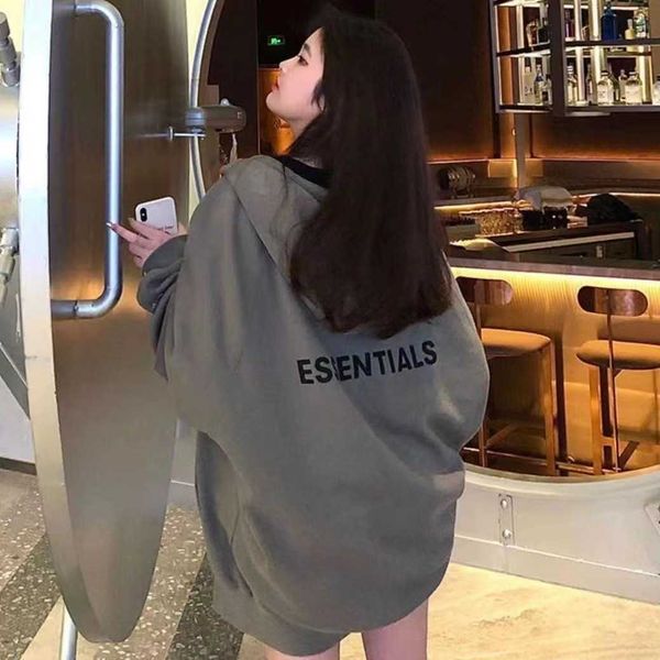 ess hoodie high version fog double thread essentials letter hooded zippered sweater niche high street cardigan jacket for men and women, Black
ess hoodie high version fog double thread essentials letter hooded zippered sweater niche high street cardigan jacket for men and women, Black