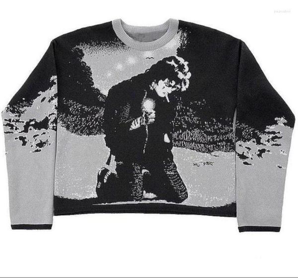 men039s sweaters autumn winter harajuku vintage cartoon anime print knit oversized men sweater aesthetic y2k gothic punk street6480427, White;black
men039s sweaters autumn winter harajuku vintage cartoon anime print knit oversized men sweater aesthetic y2k gothic punk street6480427, White;black