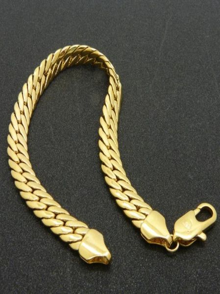 solid fashion bracelet 18k yellow gold filled herringbone mens bracelet chain3116465, Black
solid fashion bracelet 18k yellow gold filled herringbone mens bracelet chain3116465, Black