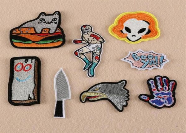iron on patches diy embroidered patch sticker for clothing clothes fabric sewing palm eagel knife cat design322p3860405, Black
iron on patches diy embroidered patch sticker for clothing clothes fabric sewing palm eagel knife cat design322p3860405, Black