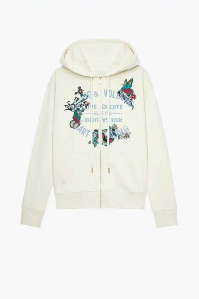 women's sweatshirt zv pullover classic letter print flower embroidery cardigan zipper coat fleece sweater, Black
women's sweatshirt zv pullover classic letter print flower embroidery cardigan zipper coat fleece sweater, Black