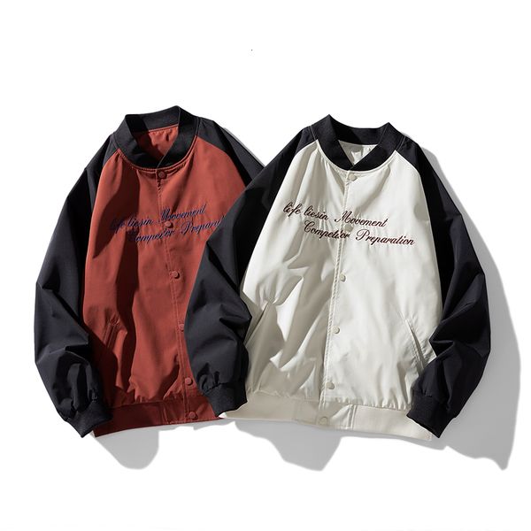 men's jackets men spring autumn baseball clothes patchwork embroidered jacket hip hop high street coat lightweight single layer casual, Black;brown
men's jackets men spring autumn baseball clothes patchwork embroidered jacket hip hop high street coat lightweight single layer casual, Black;brown