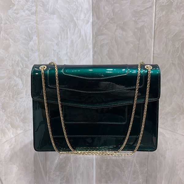 lacquer leather women's crossbody bag chain shoulder purse women handbag plain snake head decoration flap messenger bags metal hardware
lacquer leather women's crossbody bag chain shoulder purse women handbag plain snake head decoration flap messenger bags metal hardware