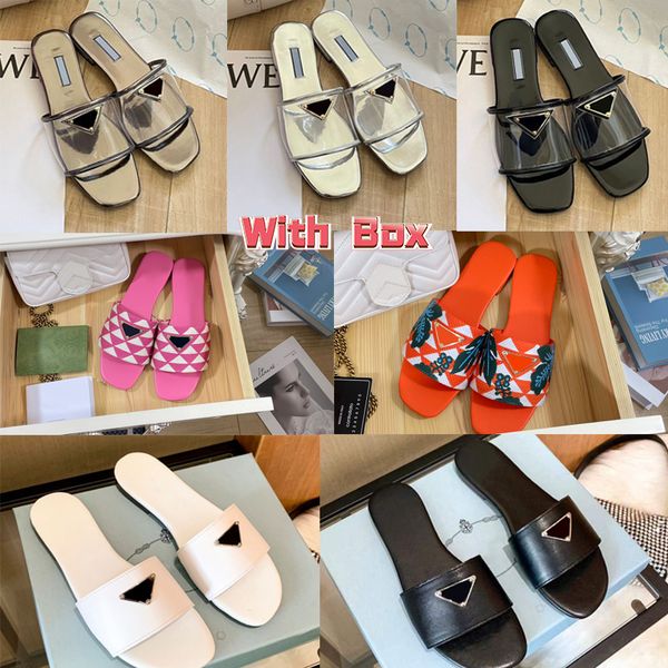 with box classic designer flat for women slipper black saffiano leather summer lady triangle mark brushed leather slide embroidered sandals
with box classic designer flat for women slipper black saffiano leather summer lady triangle mark brushed leather slide embroidered sandals