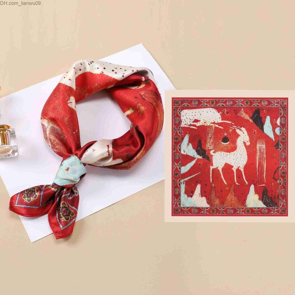 sarongs new twill scarf women' 53cm small square scarf professional decoration small scarf headband tie pocket digital scarf z230817, Blue;gray
sarongs new twill scarf women' 53cm small square scarf professional decoration small scarf headband tie pocket digital scarf z230817, Blue;gray