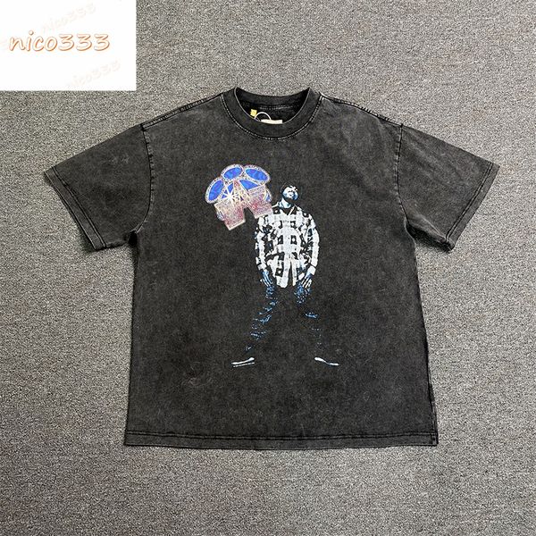 23ss new ga depts rocker character print washed and old cotton round neck loose versatile men and women casual trend short sleeve, White;black
23ss new ga depts rocker character print washed and old cotton round neck loose versatile men and women casual trend short sleeve, White;black