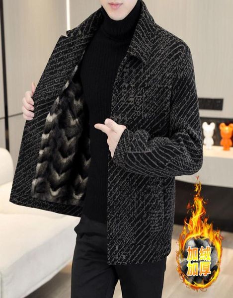 men039s wool blends autumn winter striped jacket men plush and thicken casual business short trench coat social streetwear over9699534, Black
men039s wool blends autumn winter striped jacket men plush and thicken casual business short trench coat social streetwear over9699534, Black