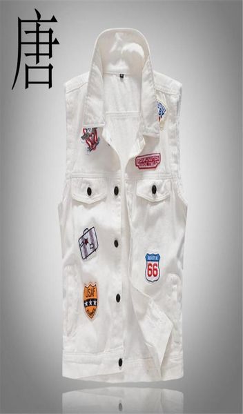 tang cool 2019 patch white masculino mens single breasted men vest denim jeans waistcoat9904155, Black;white
tang cool 2019 patch white masculino mens single breasted men vest denim jeans waistcoat9904155, Black;white