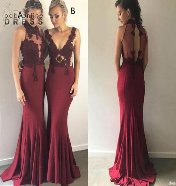burgundy stylish mermaid bridesmaid dresses backless sheer tulle appliqued long maid of honor gowns women occasion weddin5028081, White;pink
burgundy stylish mermaid bridesmaid dresses backless sheer tulle appliqued long maid of honor gowns women occasion weddin5028081, White;pink