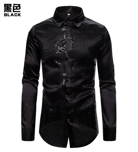 men039s shirts sequin show nightclub casual fashion design lapel longsleeved shirt7217277, White;black
men039s shirts sequin show nightclub casual fashion design lapel longsleeved shirt7217277, White;black