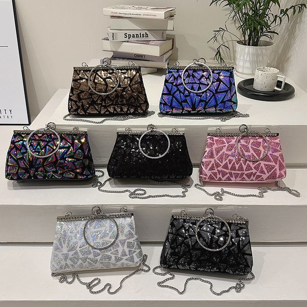 Simplicity womens shoulder bags 7 colors elegant alloy clip hoop handbags exquisite beaded sequined chain bag sweet dress embroidered handbag wholesale, Pink
Simplicity womens shoulder bags 7 colors elegant alloy clip hoop handbags exquisite beaded sequined chain bag sweet dress embroidered handbag wholesale, Pink