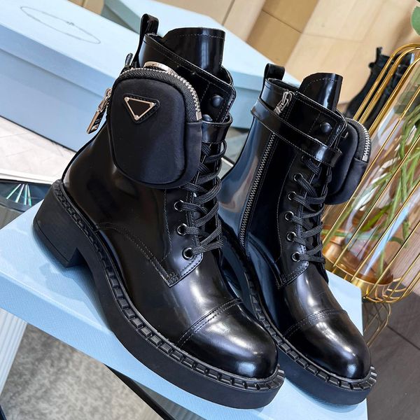 brushed leather boots with pouch removable nylon pouch womens designer boots triangle boots cowhide leather boots lace up booties martin boo, Black
brushed leather boots with pouch removable nylon pouch womens designer boots triangle boots cowhide leather boots lace up booties martin boo, Black