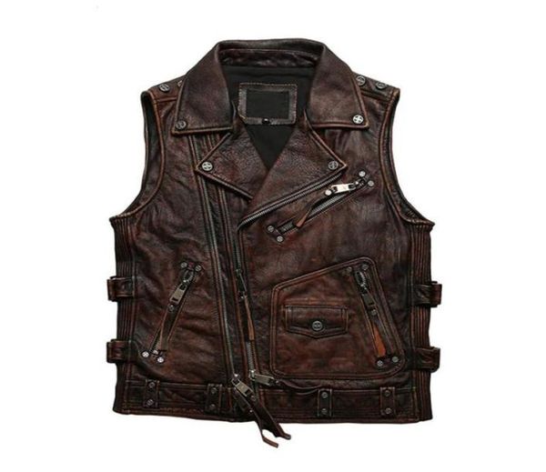 men039s vests 2021 vintage brown motorcycle style genuine leather vest men plus size 5xl real natural cowhide spring slim fit s5581271, Black;white
men039s vests 2021 vintage brown motorcycle style genuine leather vest men plus size 5xl real natural cowhide spring slim fit s5581271, Black;white