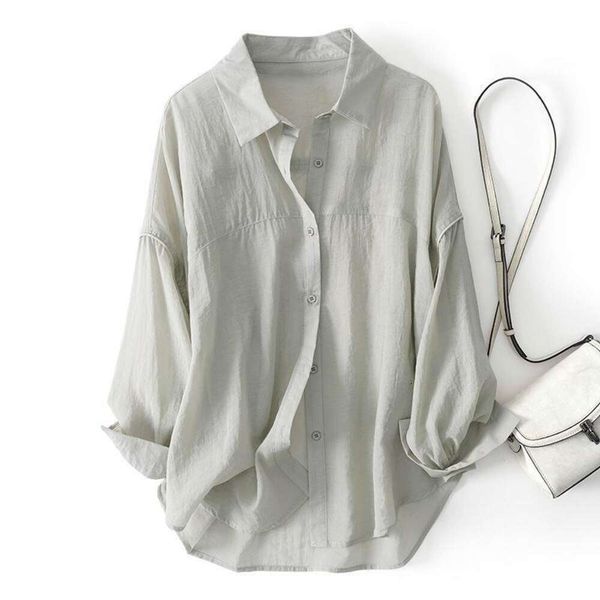 spring and summer loose shirt breathable imitation long sleeve design casual chiffon sun protective clothing women, White
spring and summer loose shirt breathable imitation long sleeve design casual chiffon sun protective clothing women, White
