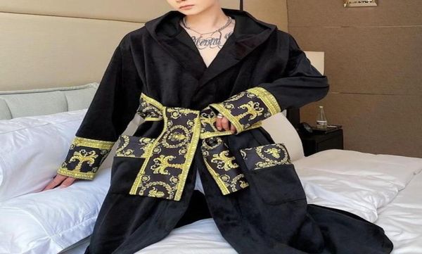 men039s sleepwear luxury winter black gold paisley velvet robe men long nightgown hooded warm bath clothing4149530, Black;brown
men039s sleepwear luxury winter black gold paisley velvet robe men long nightgown hooded warm bath clothing4149530, Black;brown