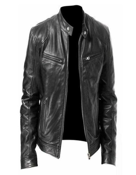 autumn male leather jacket black brown mens stand collar coats biker s motorcycle 2109091475417
autumn male leather jacket black brown mens stand collar coats biker s motorcycle 2109091475417