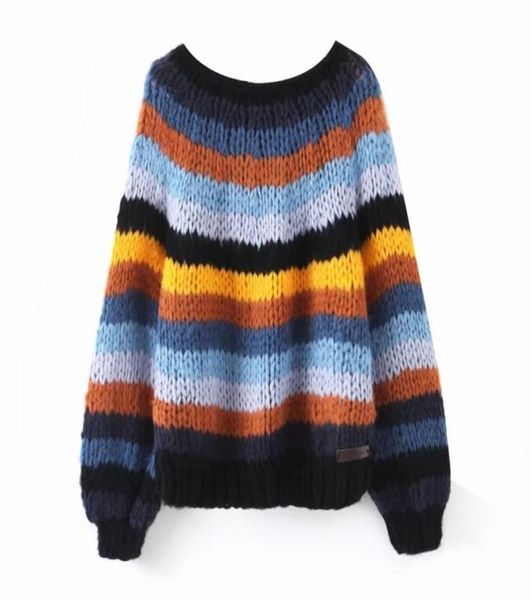 2020 boho winter sweater pullover o neck rainbow stripes mohair sweater long sleeve women sweater gypsy female warm women sweaters2119312, White;black
2020 boho winter sweater pullover o neck rainbow stripes mohair sweater long sleeve women sweater gypsy female warm women sweaters2119312, White;black