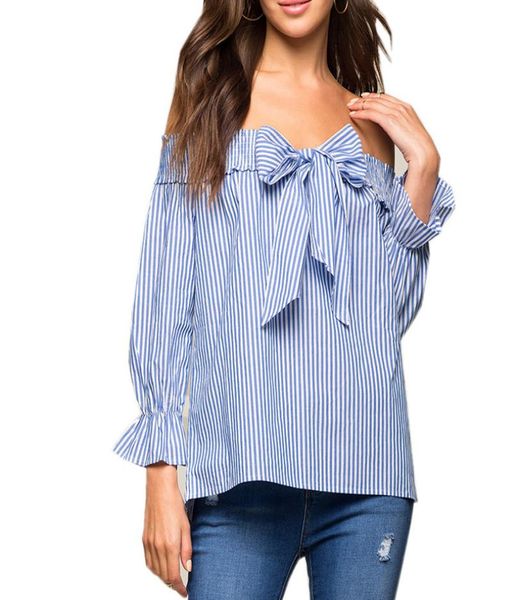 off shoulder blouse 2017 summer women bow slash neck long sleeve blue vertical striped shirt blusas casual plus size9226542, White
off shoulder blouse 2017 summer women bow slash neck long sleeve blue vertical striped shirt blusas casual plus size9226542, White